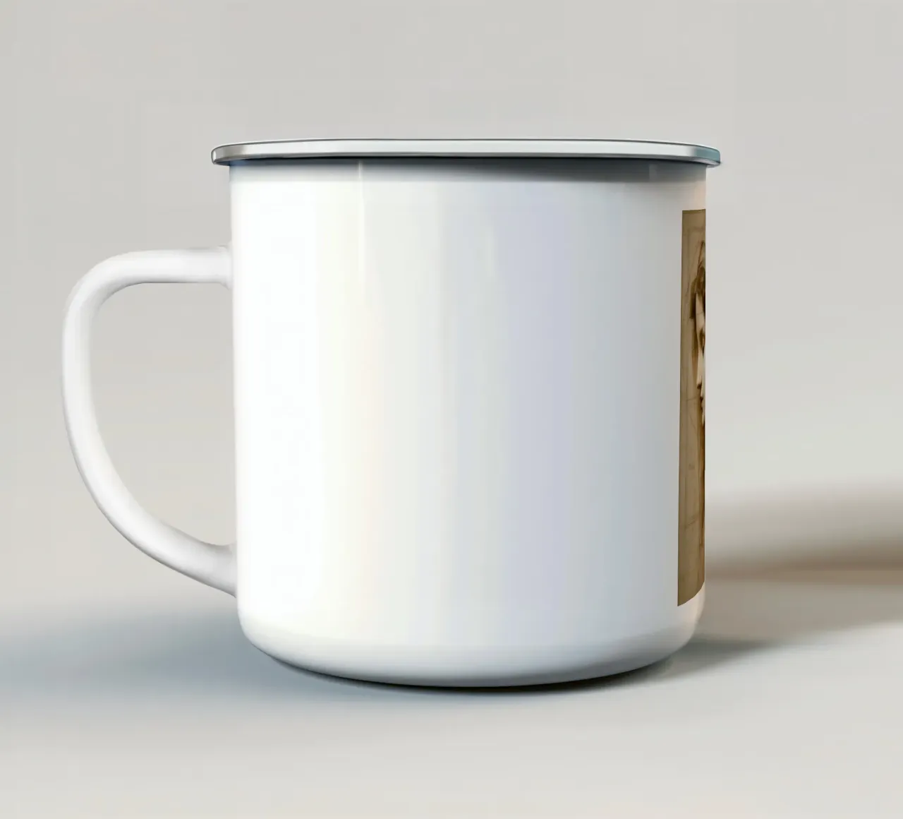Da Vincis Scetch tazza in smalto da M-Ulrich-Digital Art