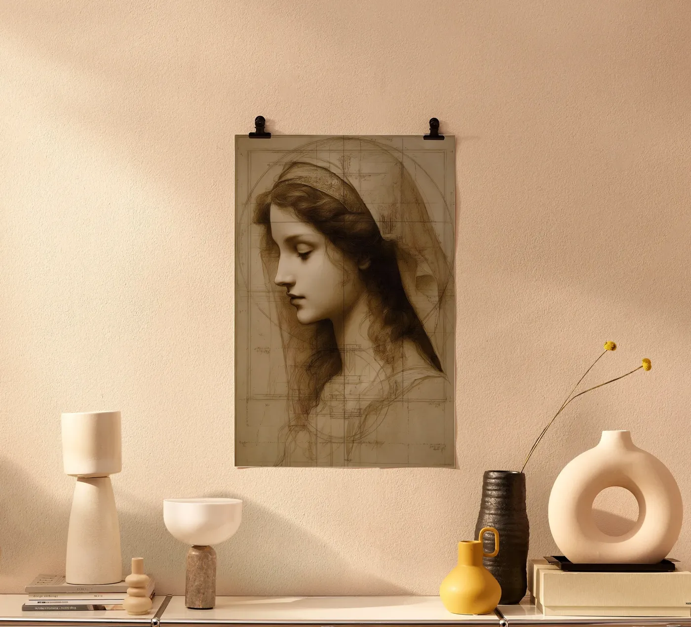 Da Vincis Scetch poster da M-Ulrich-Digital Art