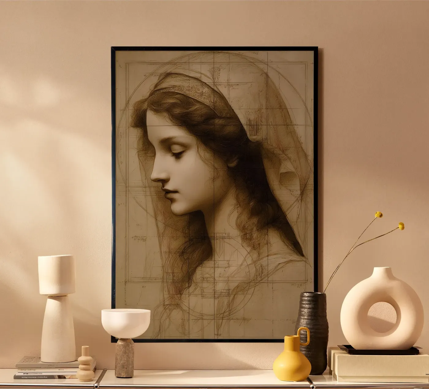 Da Vincis Scetch poster da M-Ulrich-Digital Art