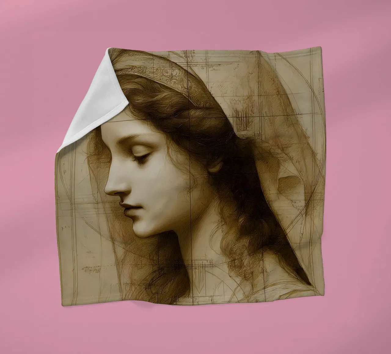 Da Vincis Scetch coperta in pile da M-Ulrich-Digital Art