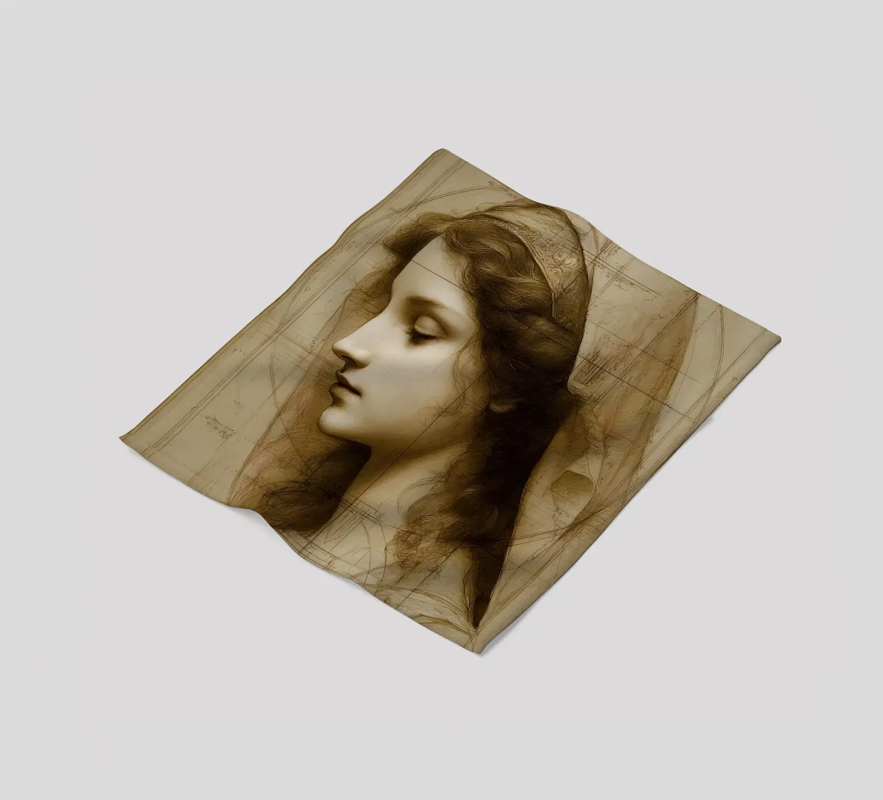 Da Vincis Scetch coperta in pile da M-Ulrich-Digital Art