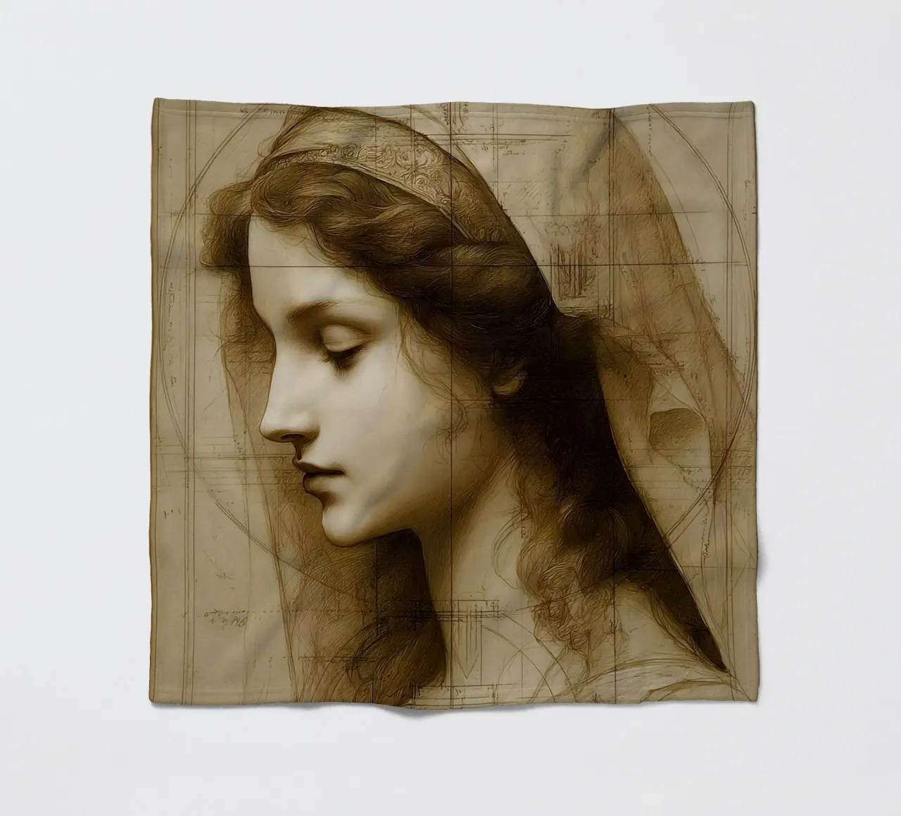 Da Vincis Scetch coperta in pile da M-Ulrich-Digital Art