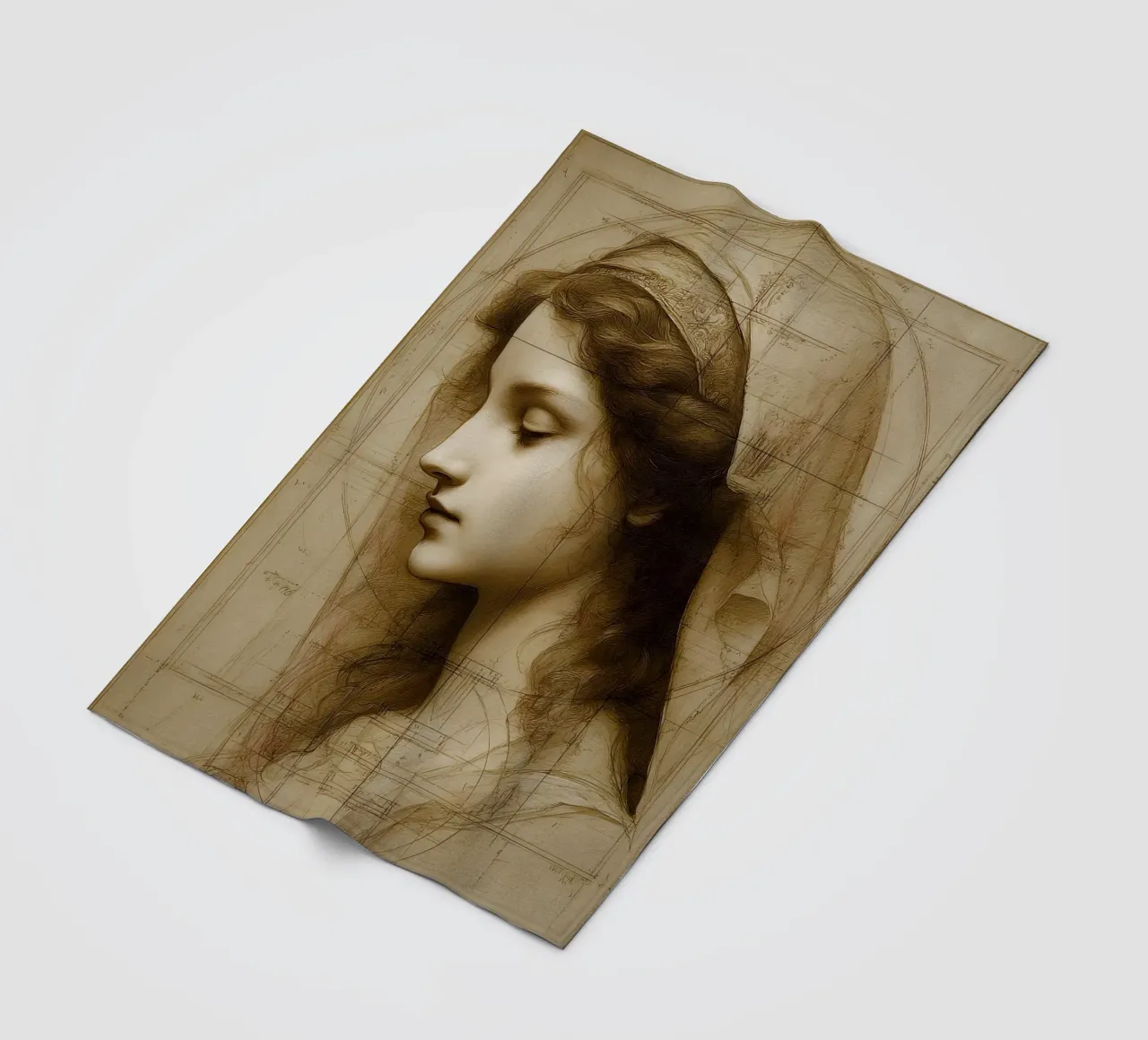 Da Vincis Scetch coperta in pile da M-Ulrich-Digital Art