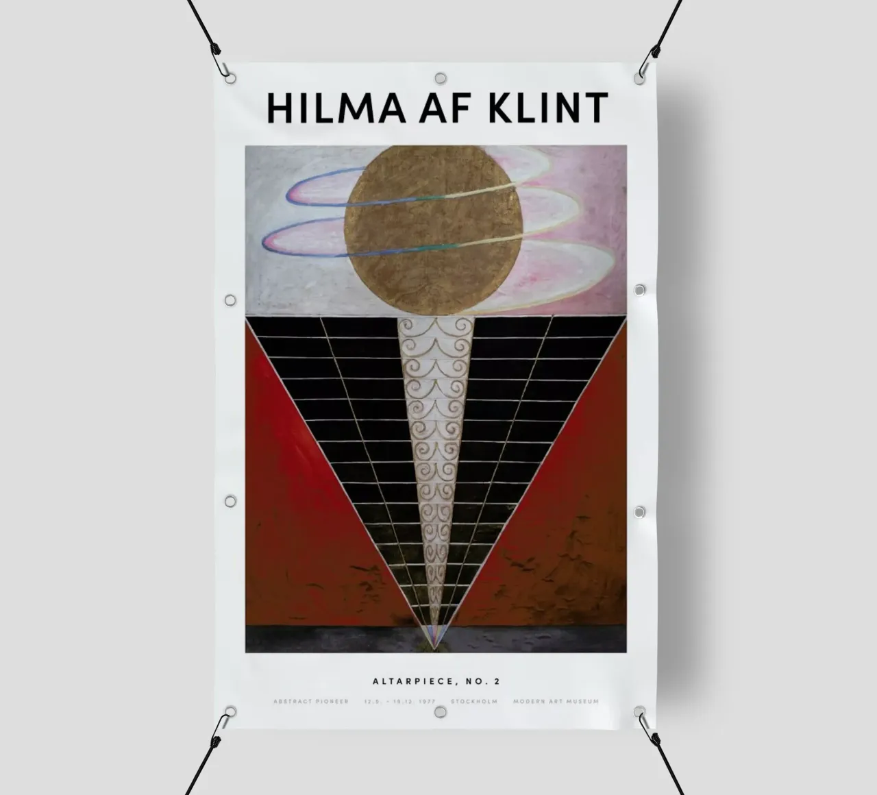 Hilma af Klint - Altarpiece, No. 2 II telo in pvc da Vintage by JUNIQE