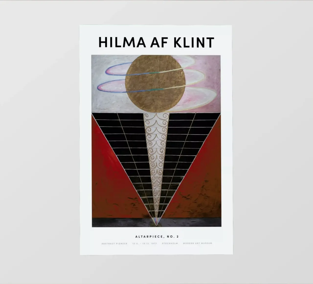 Hilma af Klint - Altarpiece, No. 2 II telo in pvc da Vintage by JUNIQE