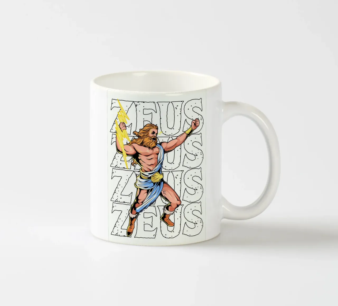 ZEUS - Il sovrano con il fulmine in mano tazza in ceramica da pixelbull - medieval art and more
