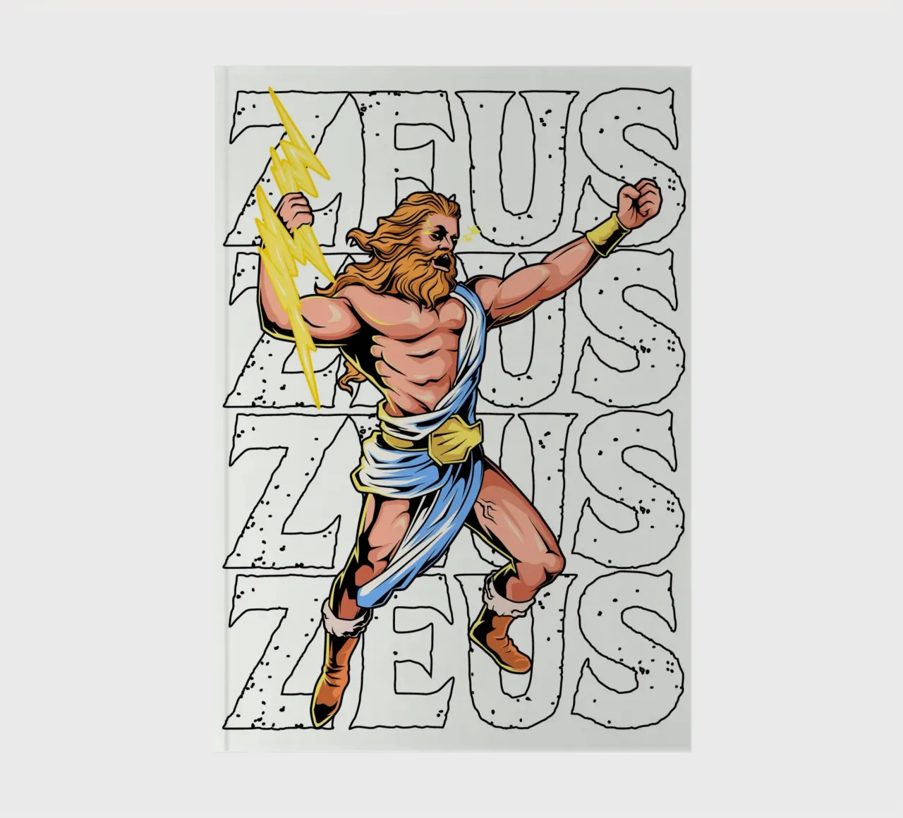 ZEUS - Ruler with lightning in his hand notebook by pixelbull - medieval art and more
