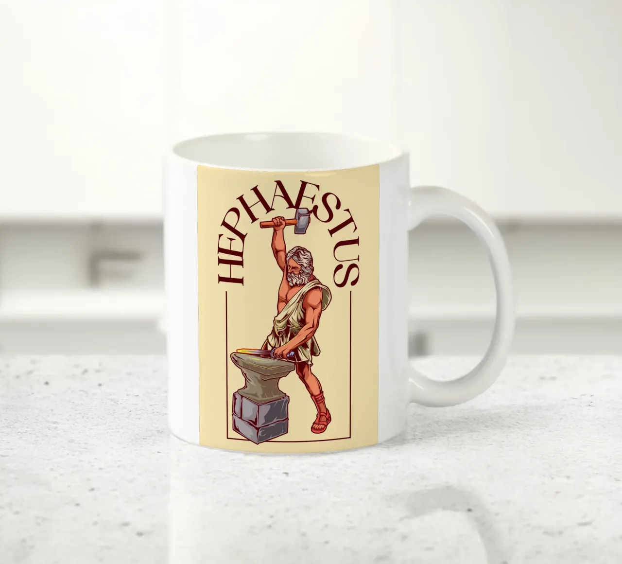 HEPHAESTUS - Fabbro alla forgia tazza in ceramica da pixelbull - medieval art and more