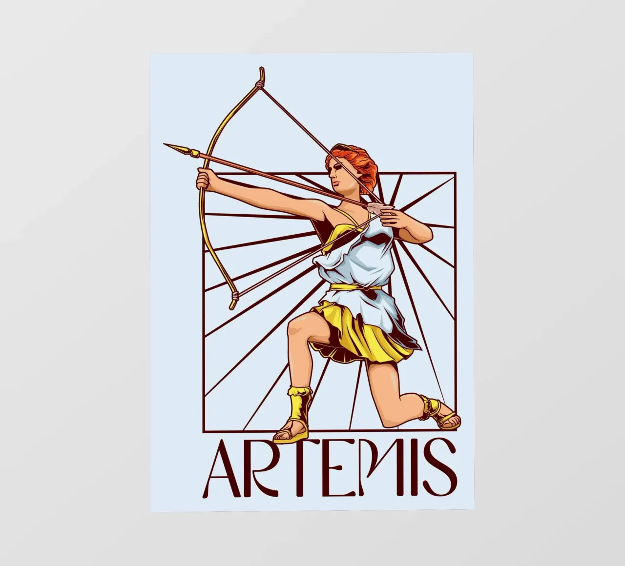 ARTEMIS - L'arciere nel momento d'oro telo in pvc da pixelbull - medieval art and more