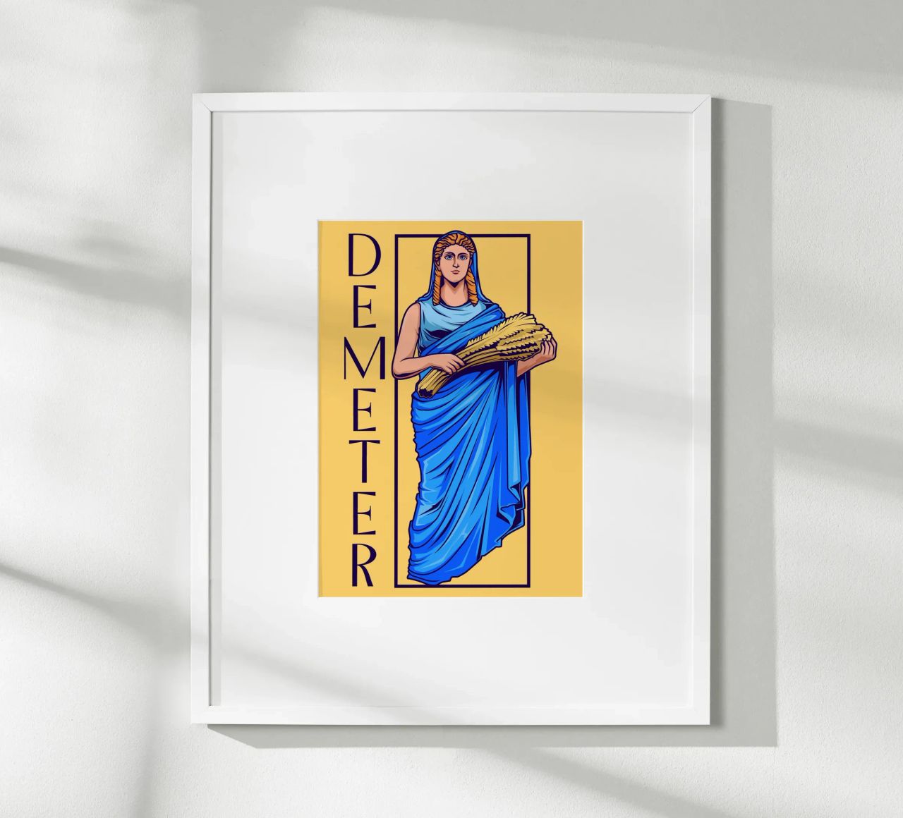 DEMETER - Diosa con haz de trigo poster con marco de plástico de pixelbull - medieval art and more