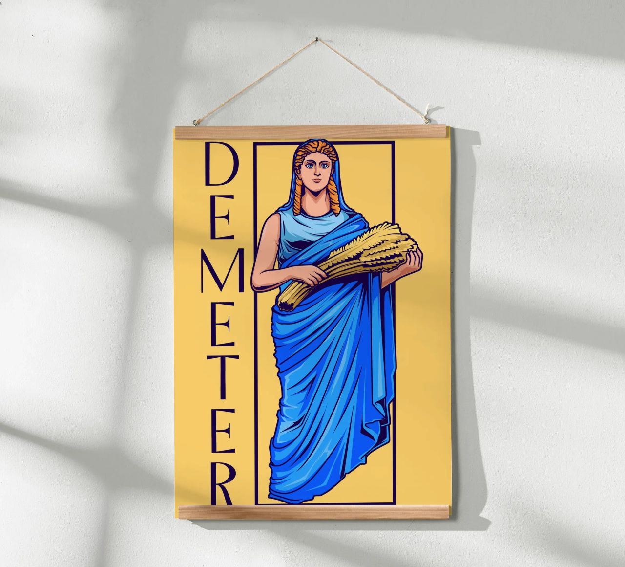 DEMETER - Diosa con haz de trigo poster con marco de plástico de pixelbull - medieval art and more