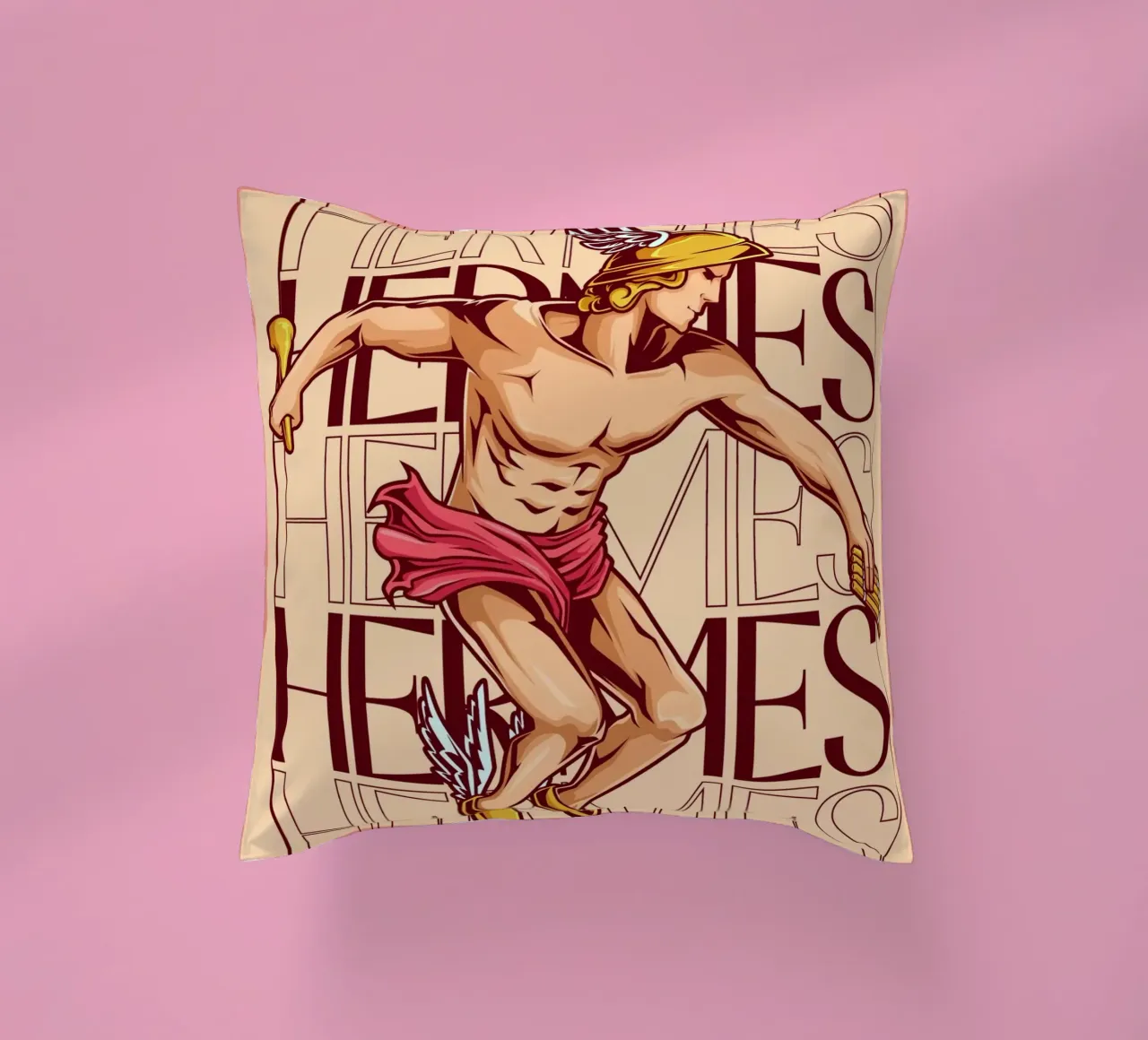 HERMES - messaggero degli dei in movimento cuscino da pixelbull - medieval art and more