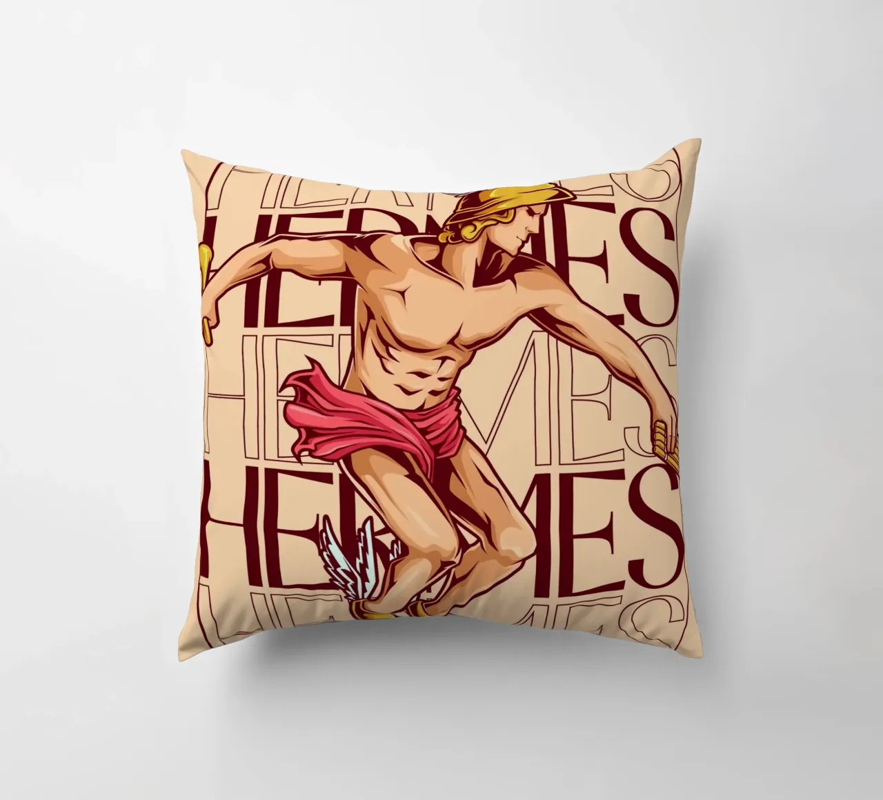 HERMES - messaggero degli dei in movimento cuscino da pixelbull - medieval art and more