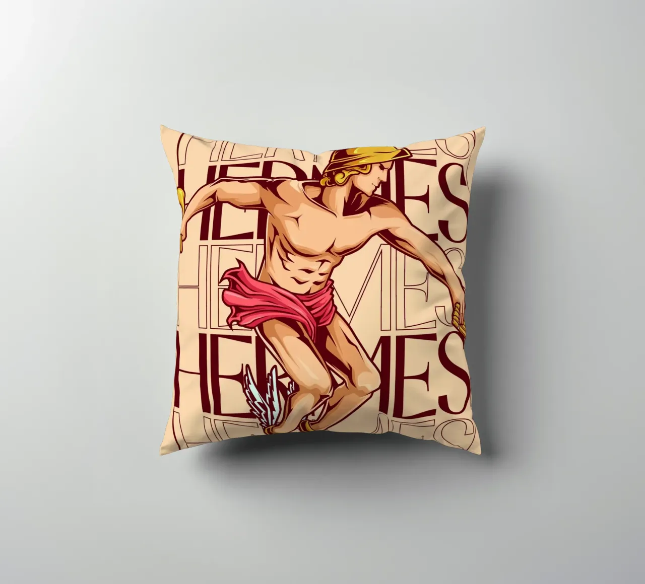 HERMES - messaggero degli dei in movimento cuscino da pixelbull - medieval art and more
