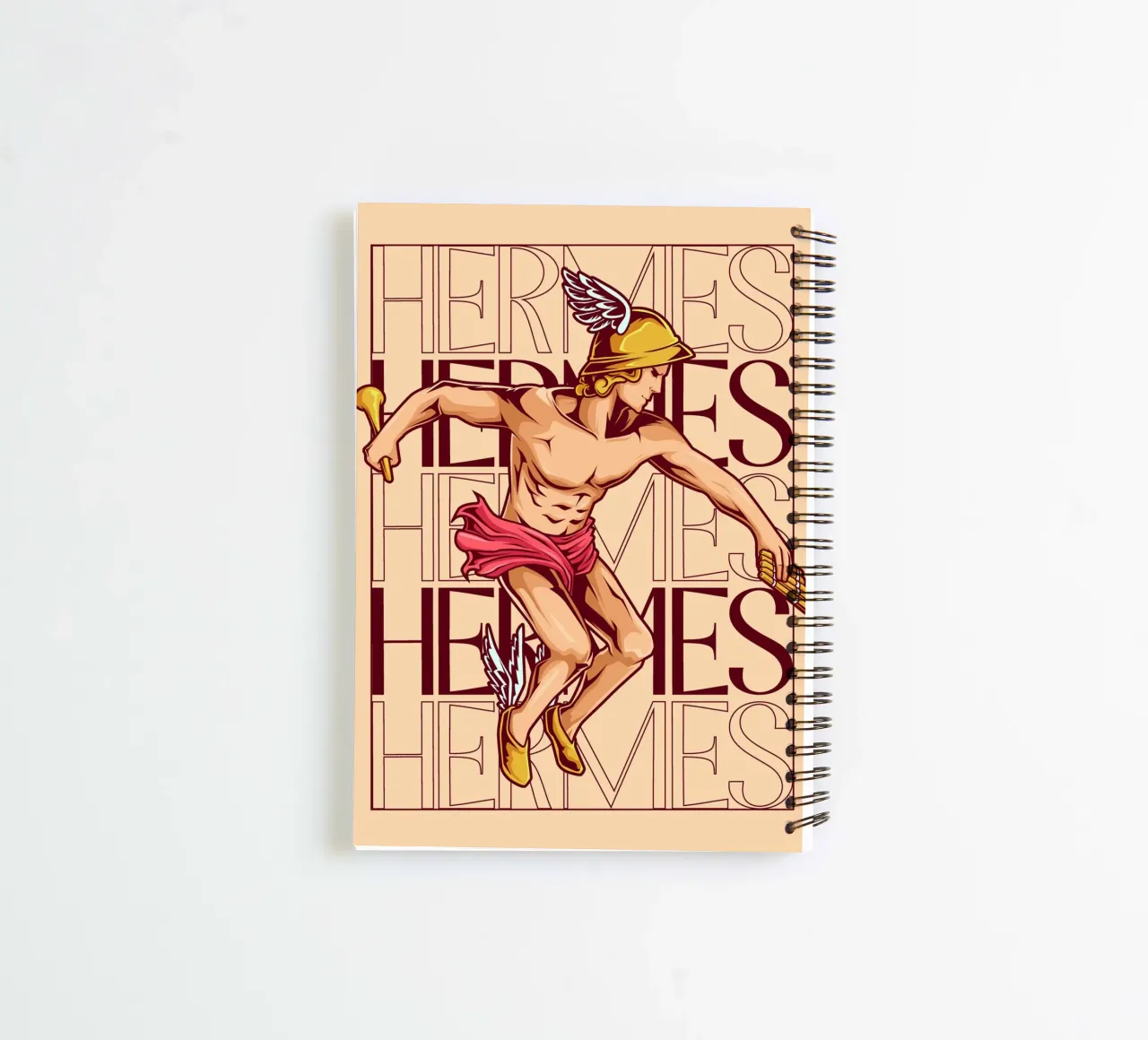 HERMES - messenger of the gods on the move spiral notebook by pixelbull - medieval art and more