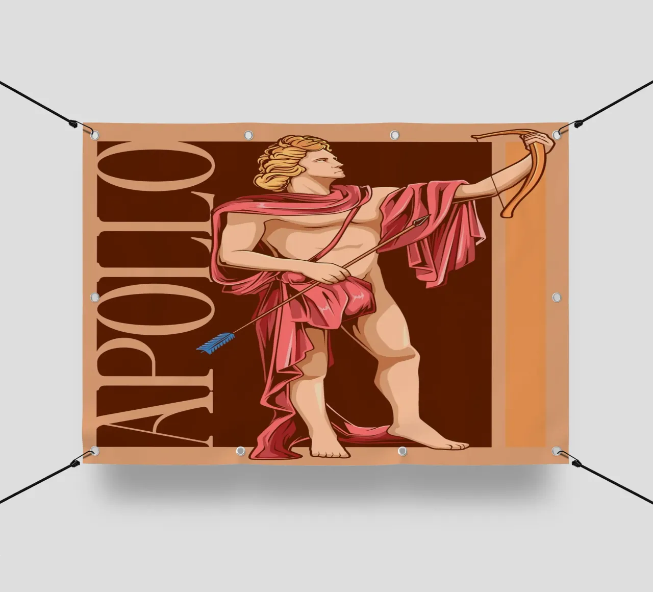 APOLLO - Portatore di archi con una faccia seria telo in pvc da pixelbull - medieval art and more