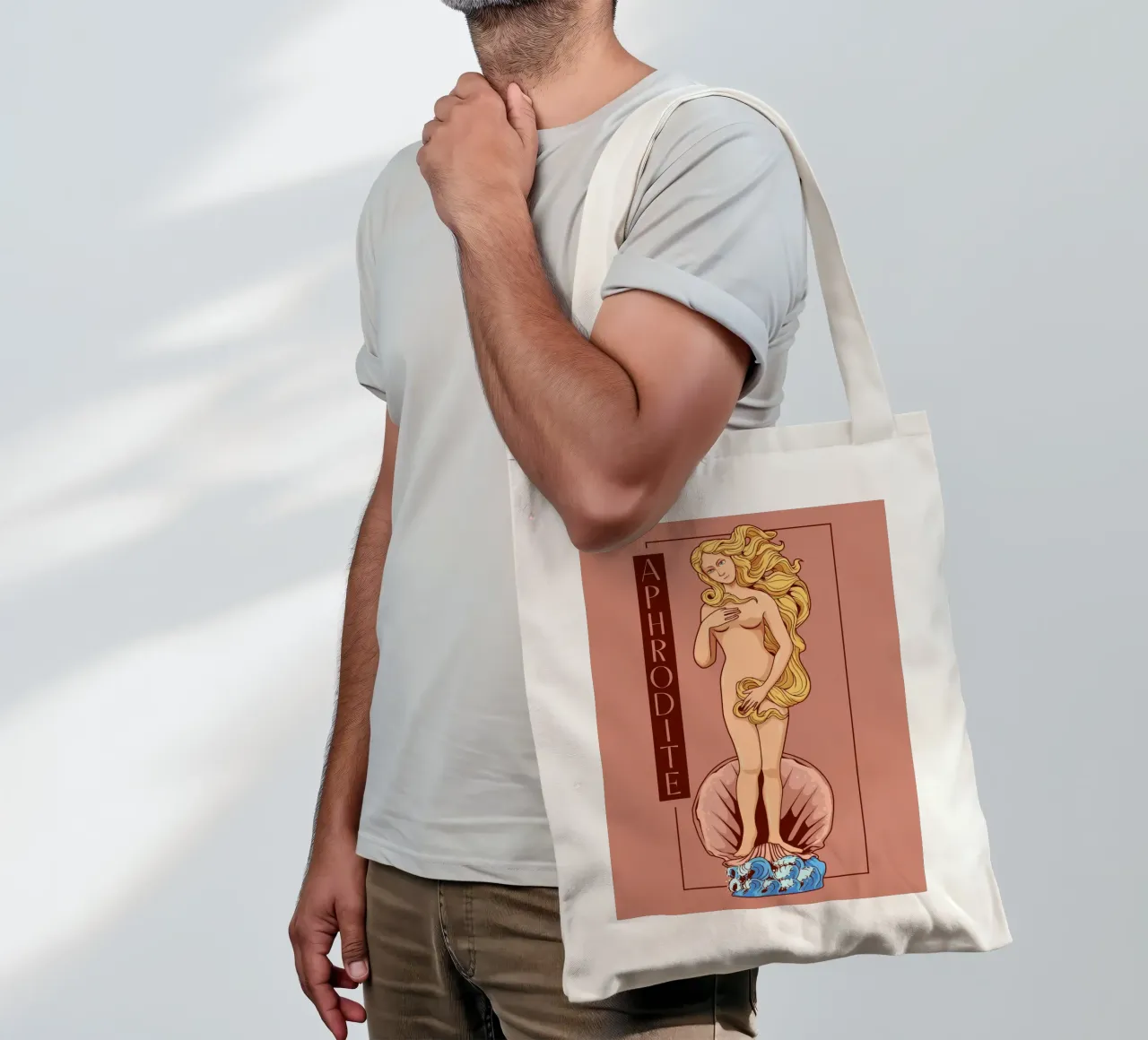 APHRODITE - La bellezza sul guscio borsa in juta da pixelbull - medieval art and more