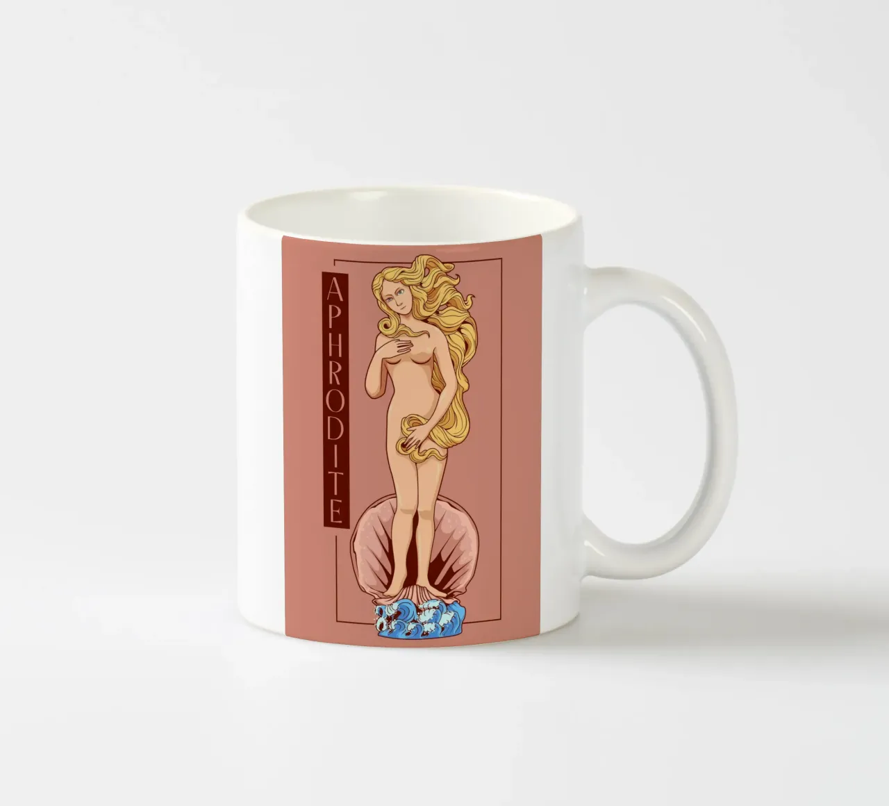 APHRODITE - La bellezza sul guscio tazza in ceramica da pixelbull - medieval art and more