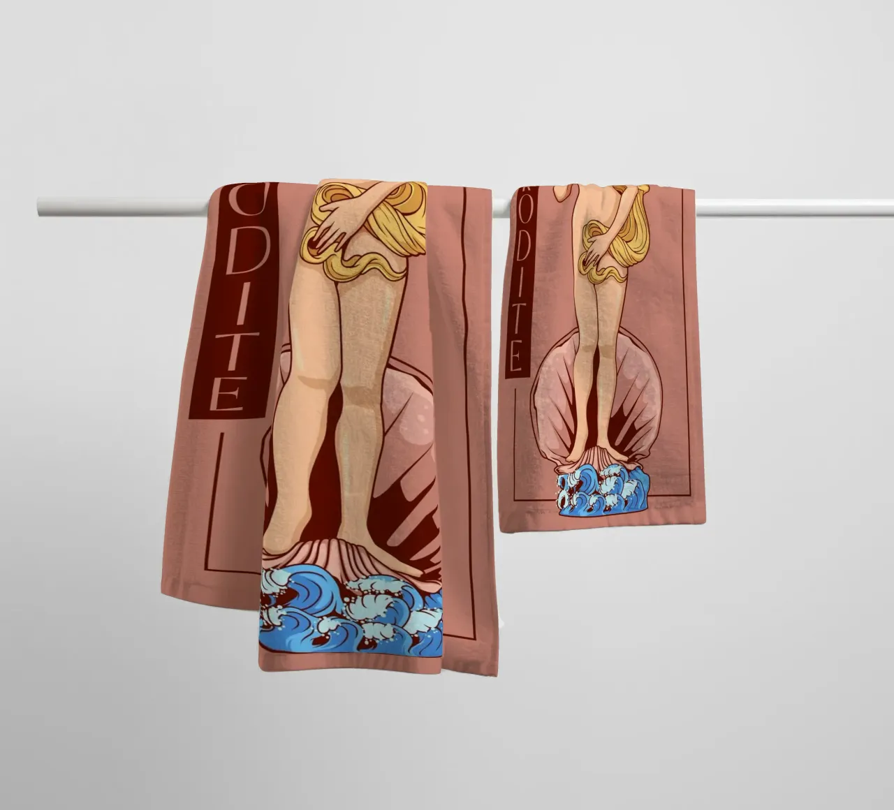 APHRODITE - La bellezza sul guscio asciugamano da bagno da pixelbull - medieval art and more