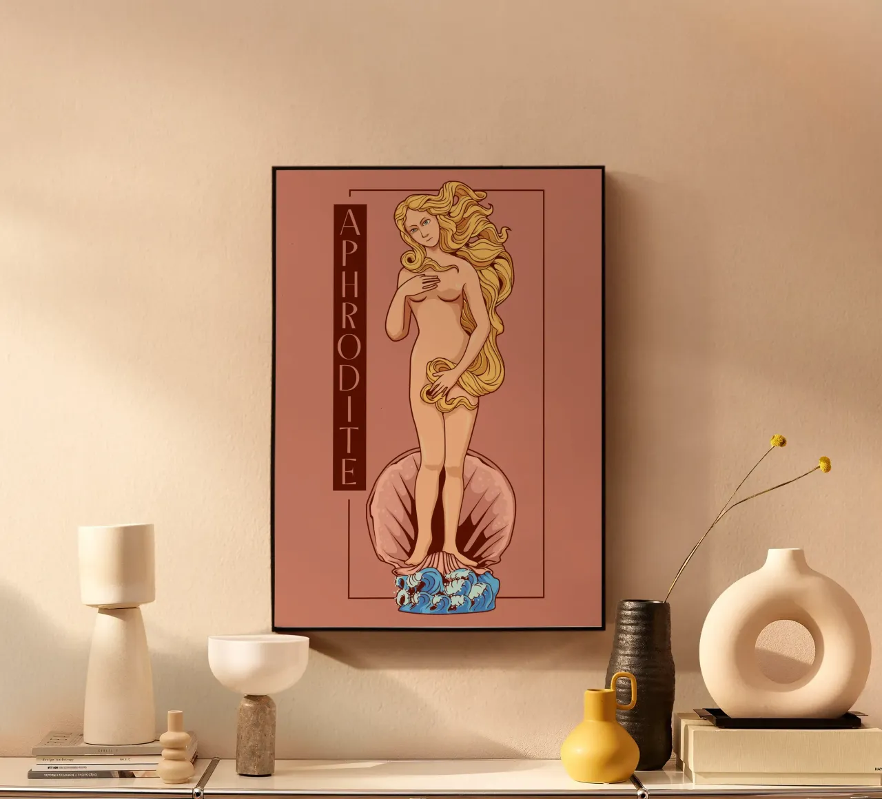 APHRODITE - La bellezza sul guscio plexiglass da pixelbull - medieval art and more