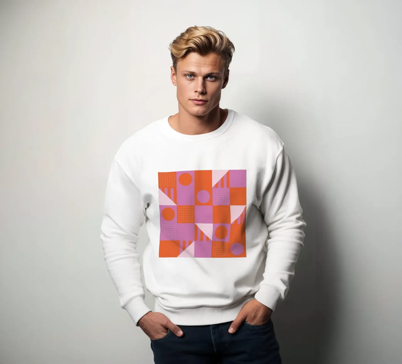 Riviera Tiles Glow Vibes felpa da designdn