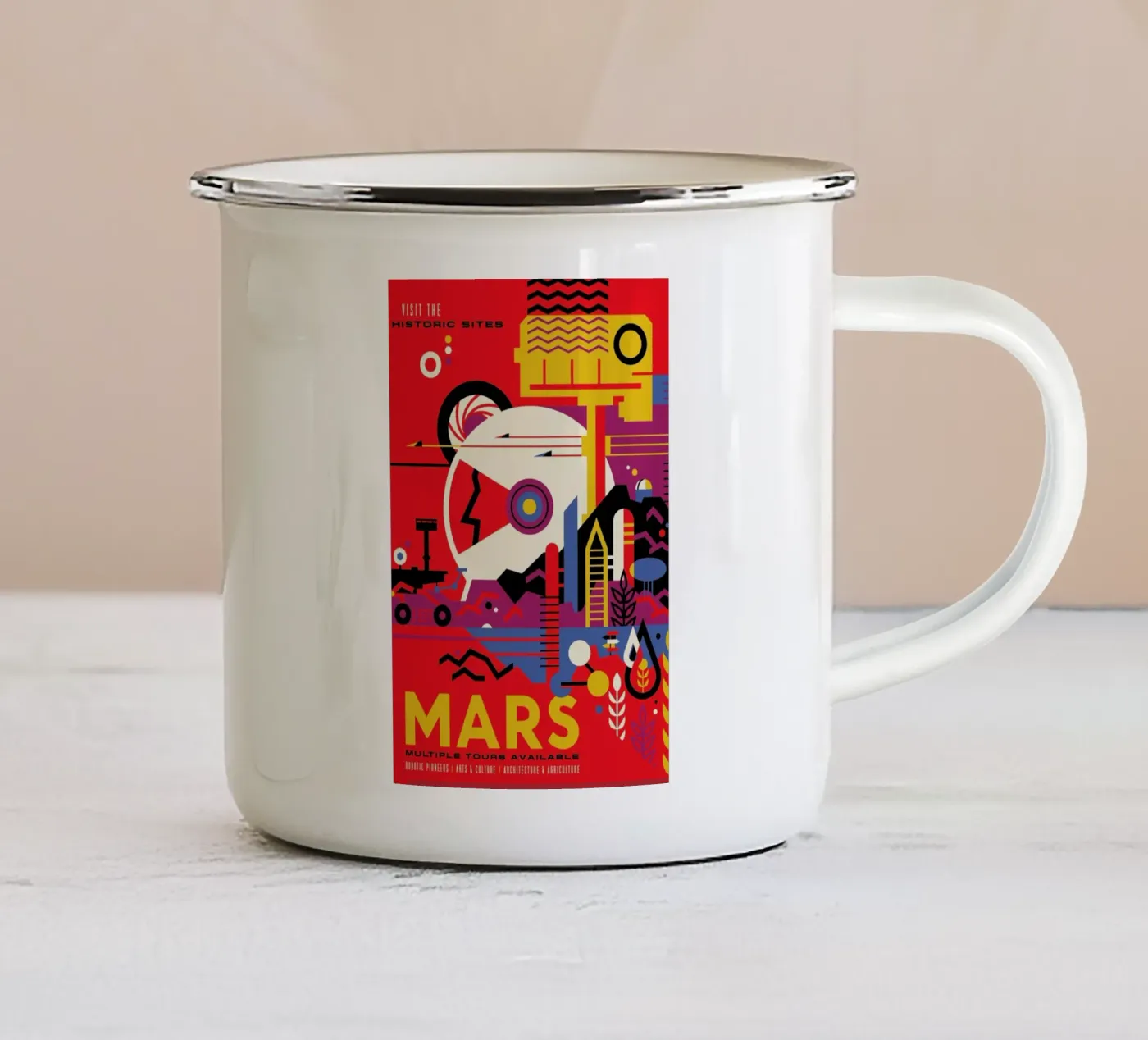 Mars emaille mok van Studio One