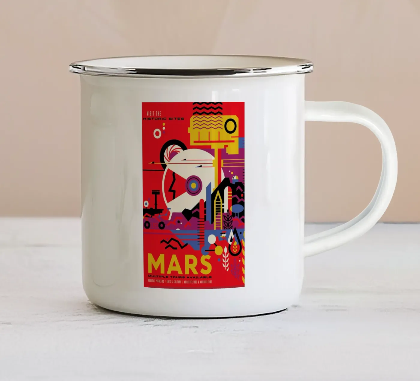 Mars emaille mok van Studio One