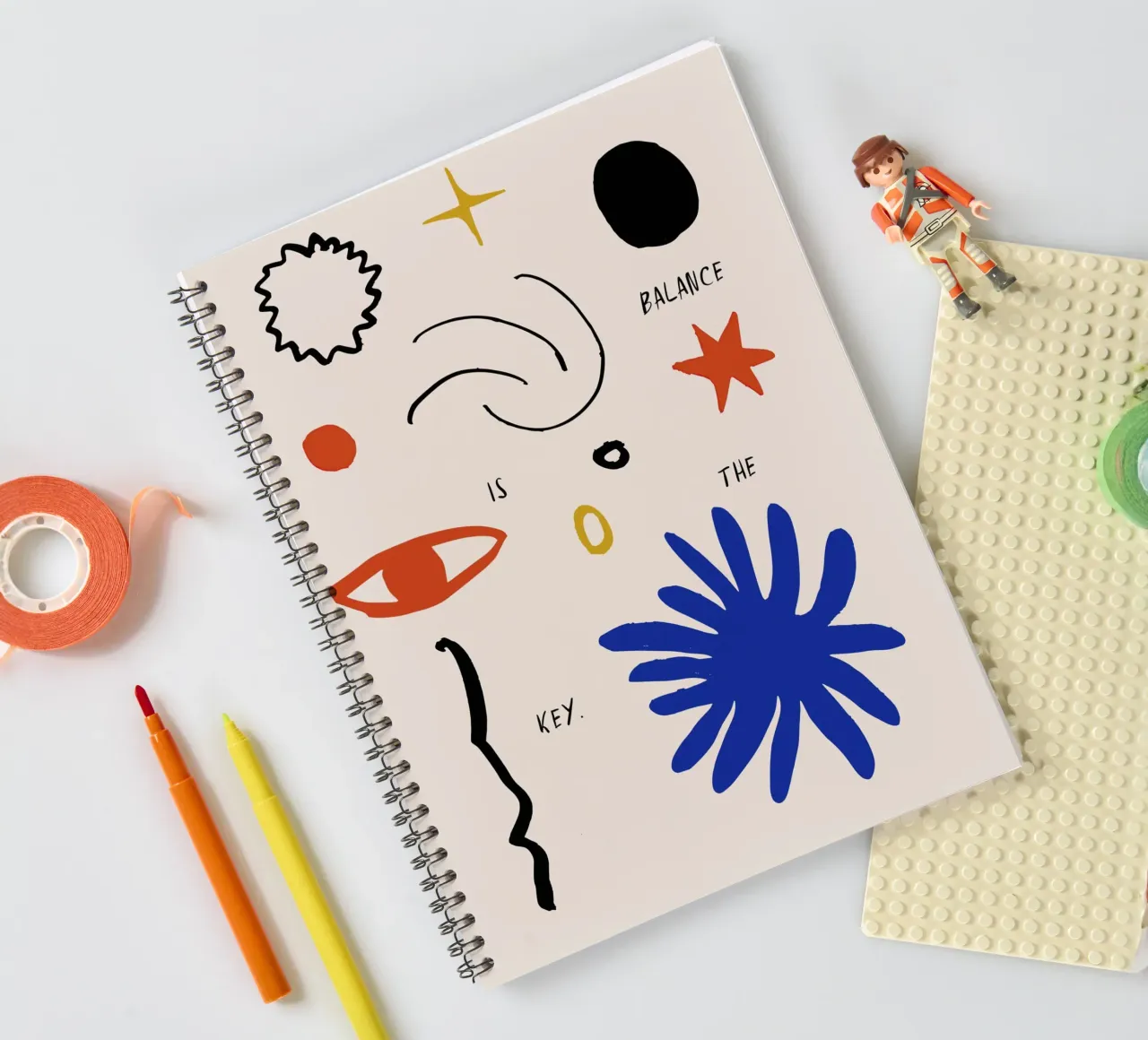 Kind Notes (Balance) spiral notebook by treechild