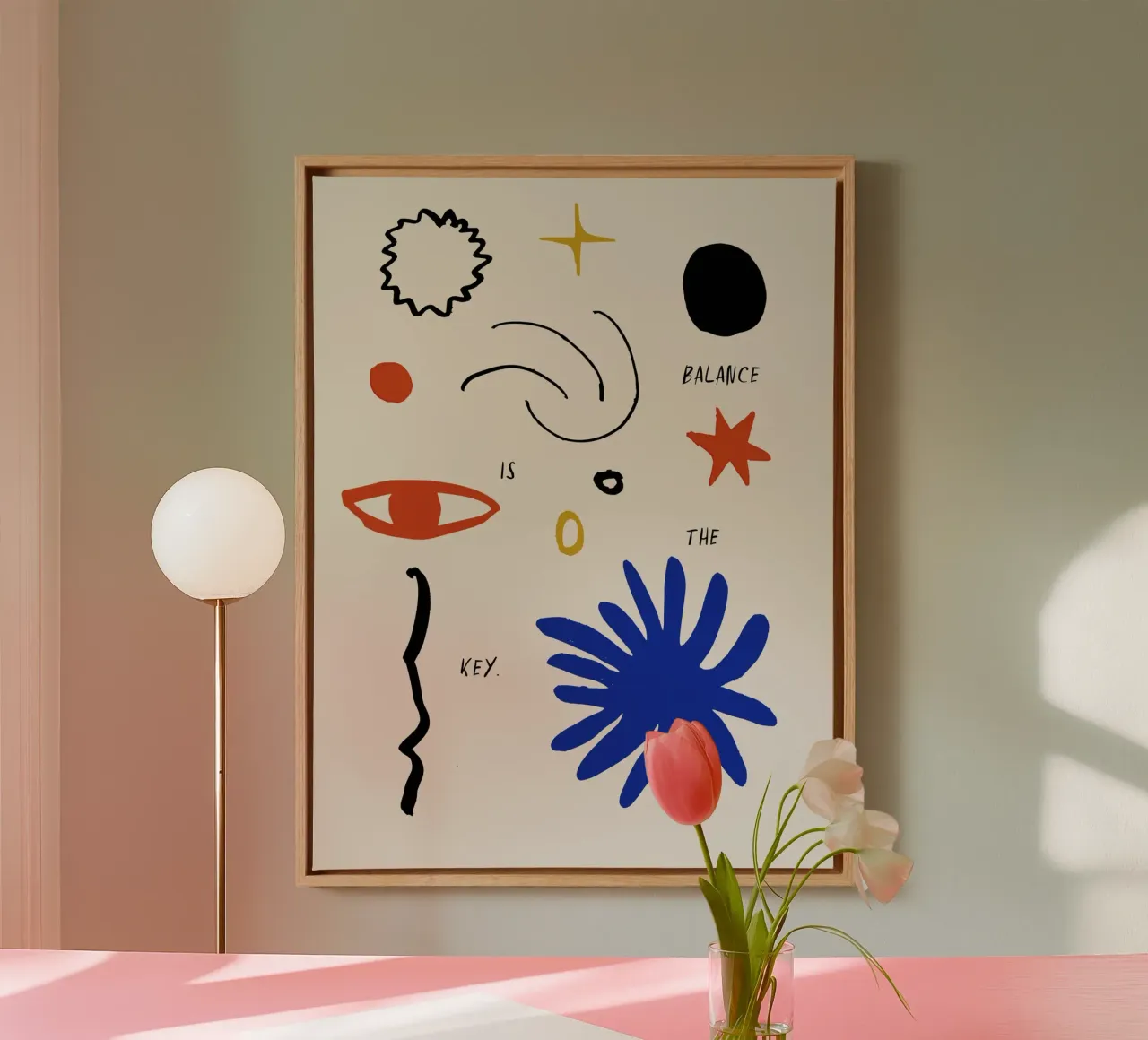Kind Notes (Balance) tela con Cornice a cassetta da treechild