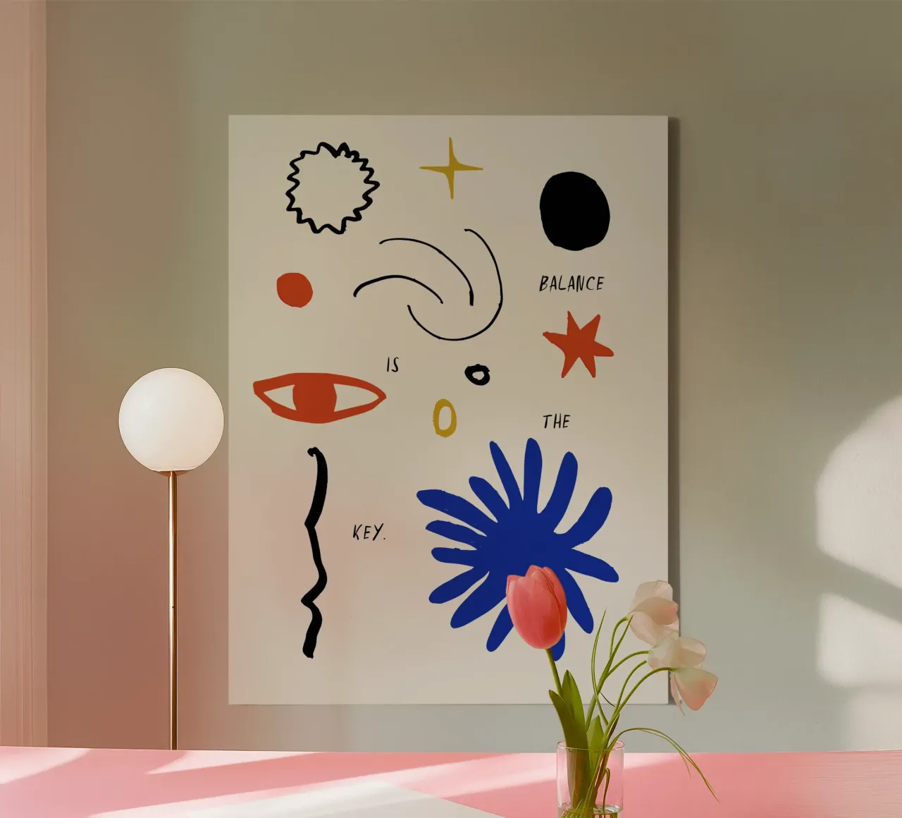 Kind Notes (Balance) tela con Cornice a cassetta da treechild