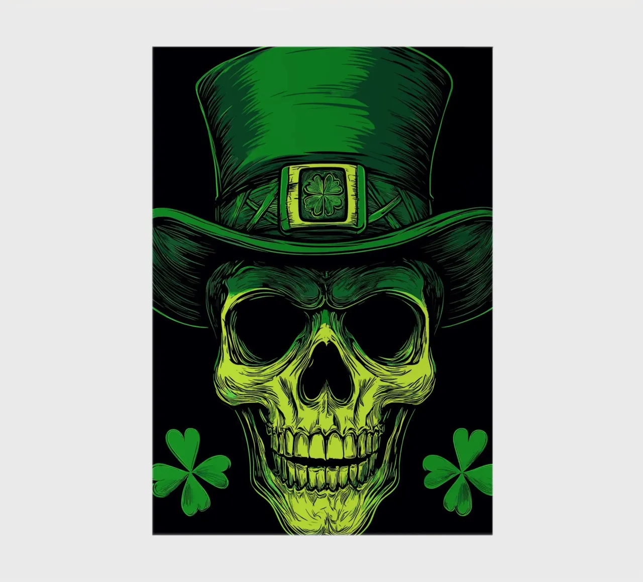 Skull with leprechaun hat notebook by pixelbull - medieval art and more