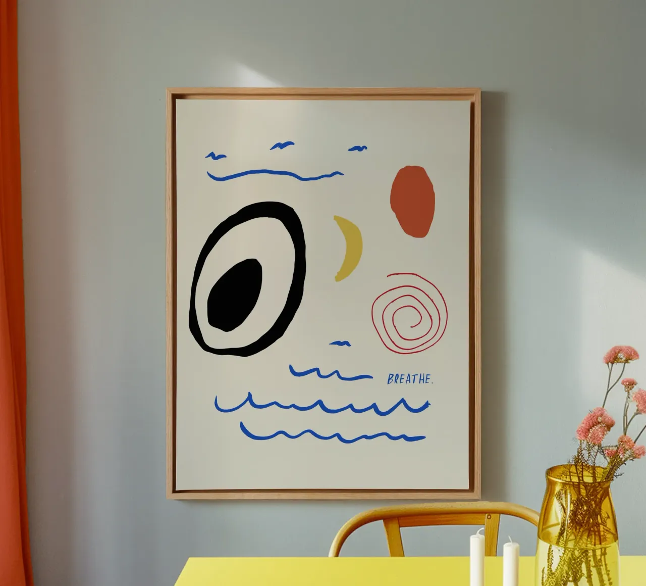 Kind Notes (Breathe) tela con Cornice a cassetta da treechild