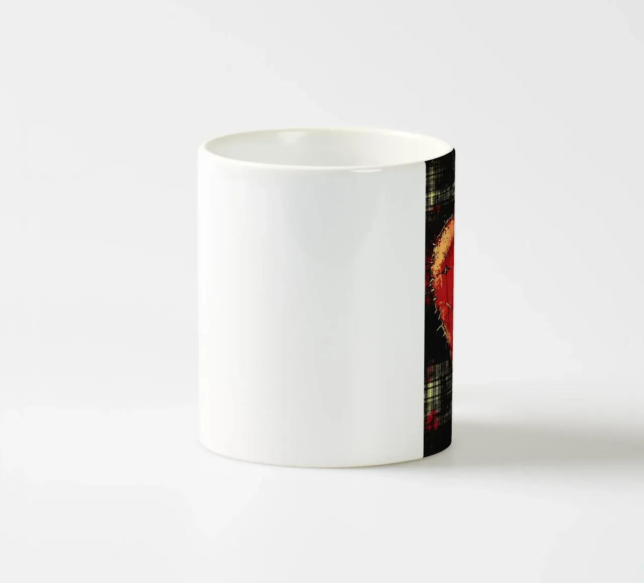 Cuore cucito con carattere punk tazza in ceramica da pixelbull - medieval art and more