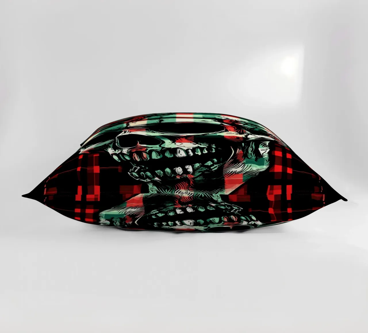 Teschio punk con mohawk cuscino da pixelbull - medieval art and more