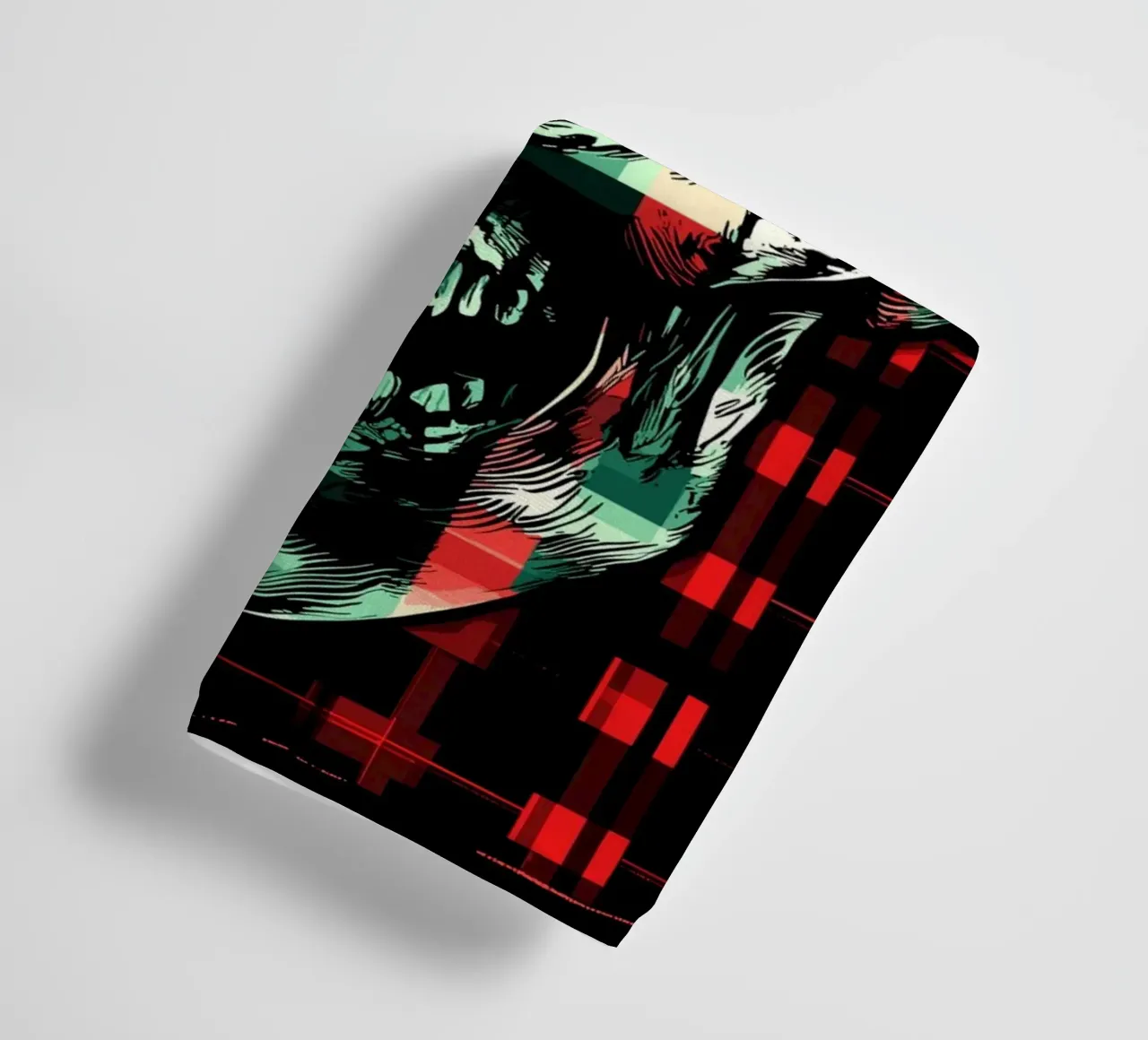 Teschio punk con mohawk asciugamano da bagno da pixelbull - medieval art and more