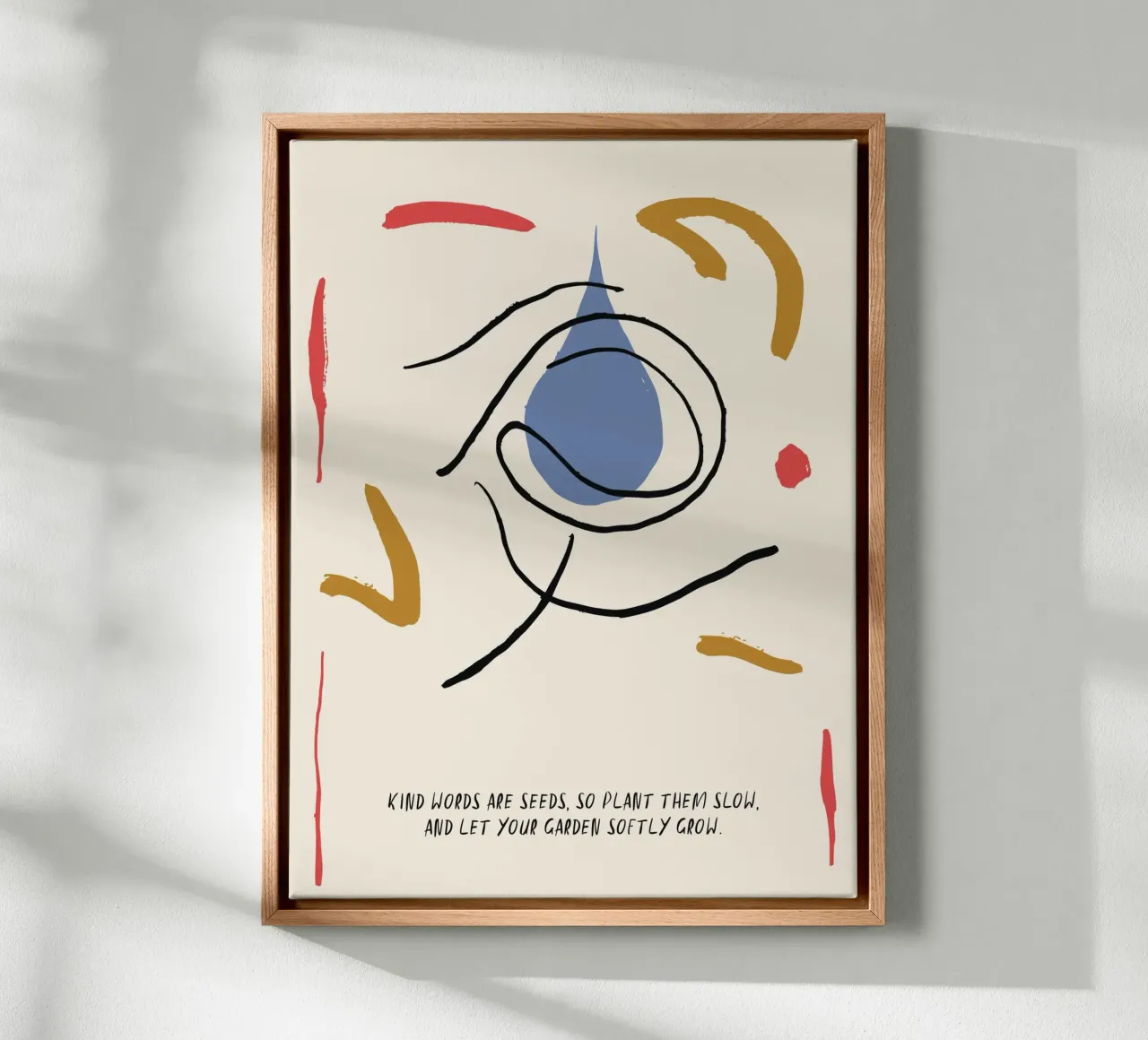 Kind Notes (Kind Words) tela con Cornice a cassetta da treechild