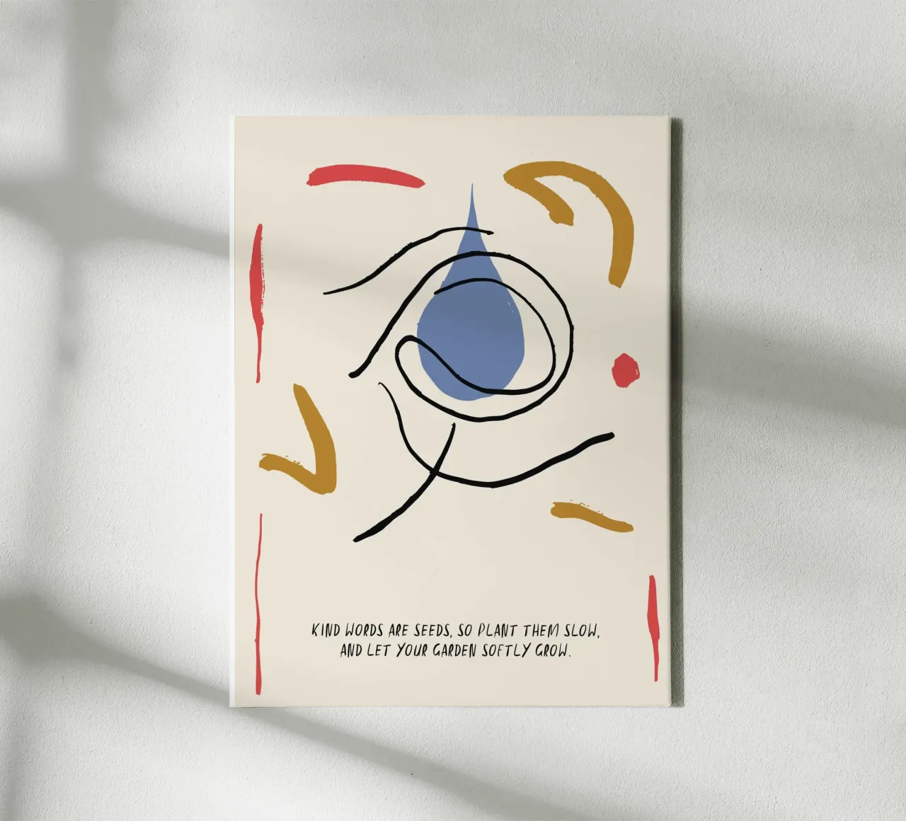 Kind Notes (Kind Words) tela con Cornice a cassetta da treechild