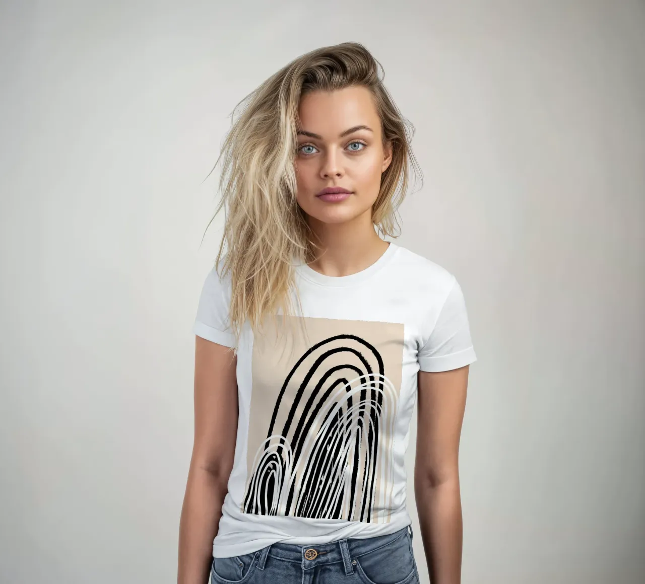 Serie minimalista no.1 women's fitted t-shirt by Froilein Juno
