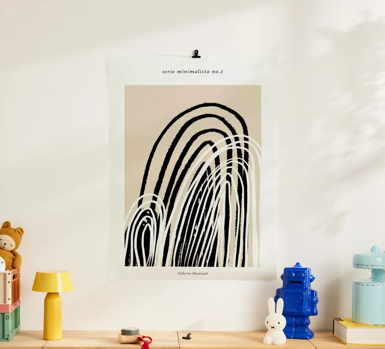 Serie minimalista no.1 poster con telaio in plastica da Froilein Juno