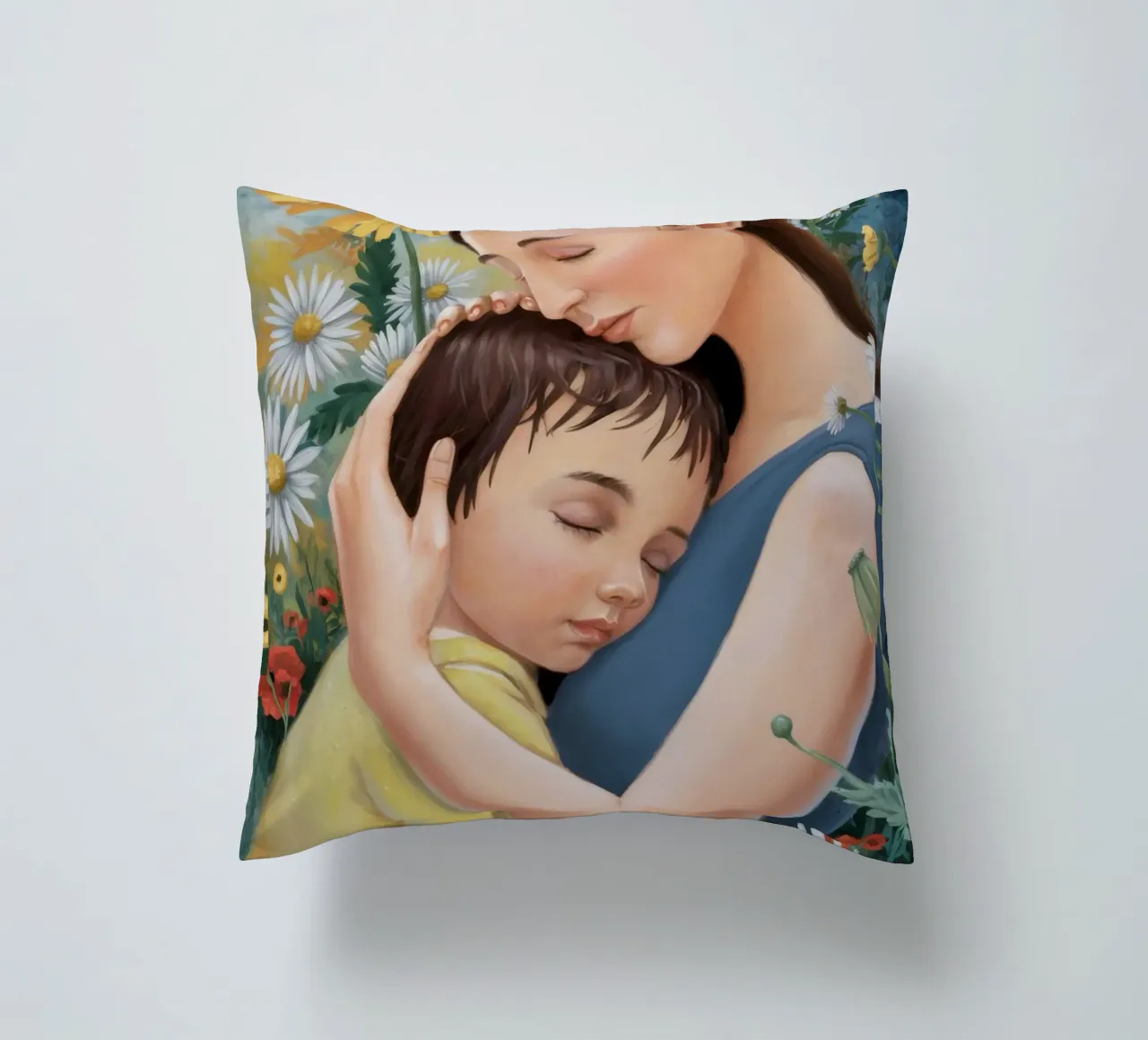 Blumige Umarmung Kissen von Twilight Muse