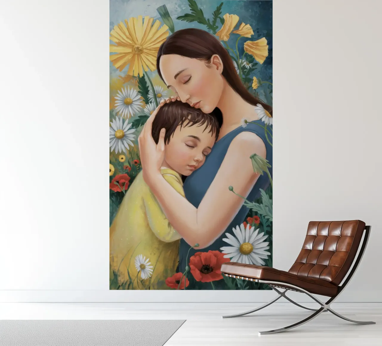 Bloemen omhelzing fotobehang van Twilight Muse