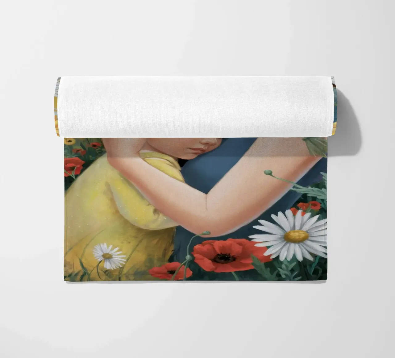 Floral Embrace beach towel by Twilight Muse