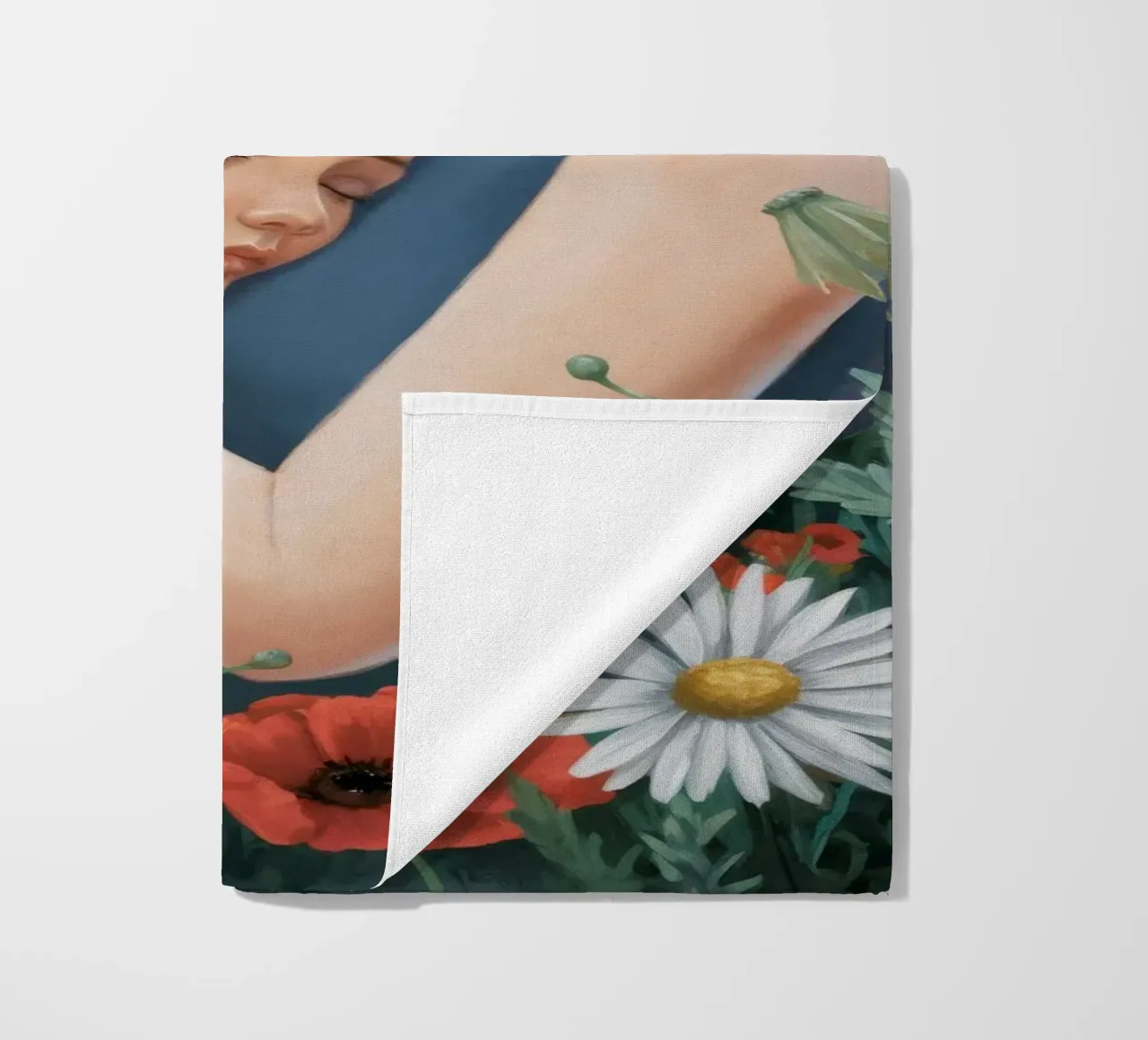 Floral Embrace beach towel by Twilight Muse