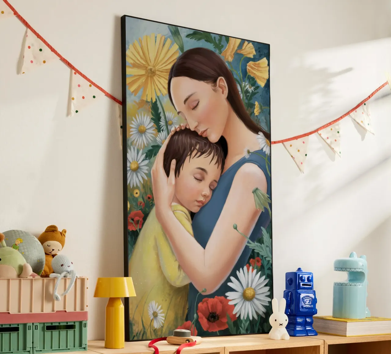 Blumige Umarmung Alu-Dibond von Twilight Muse