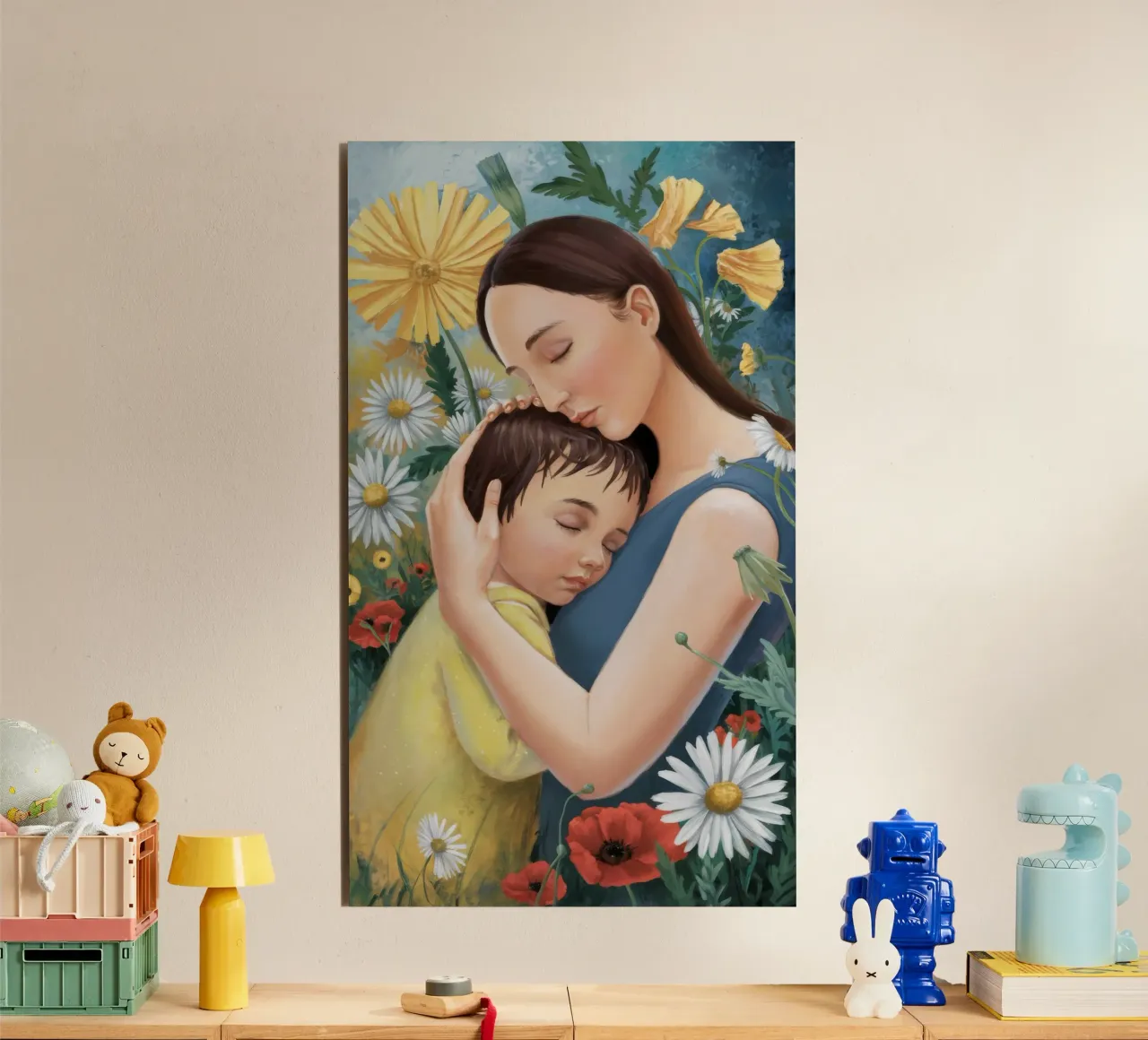 Blumige Umarmung Alu-Dibond von Twilight Muse