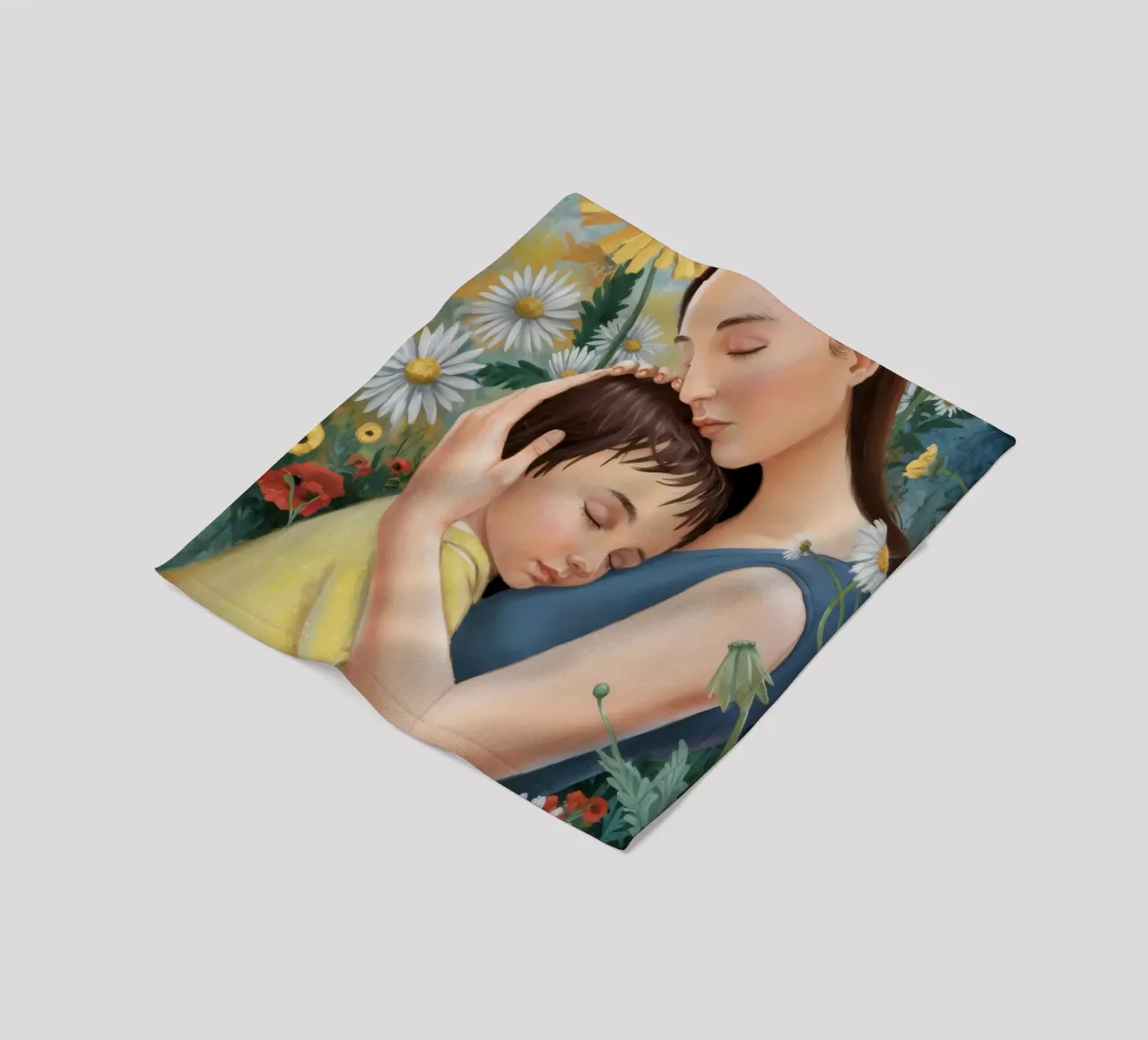 Blumige Umarmung Fleecedecke von Twilight Muse