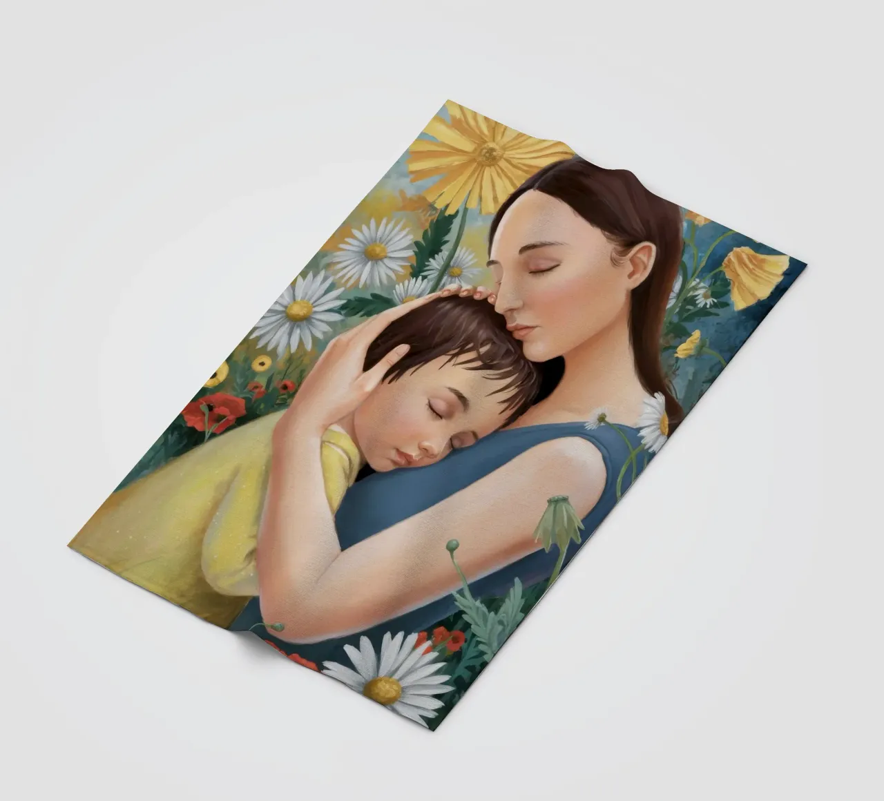 Blumige Umarmung Fleecedecke von Twilight Muse