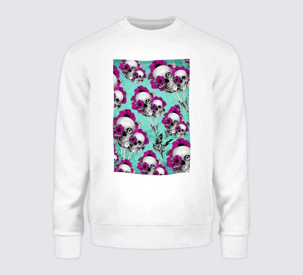 Skulls and Poppies Pattern sudadera de Kristy Patterson