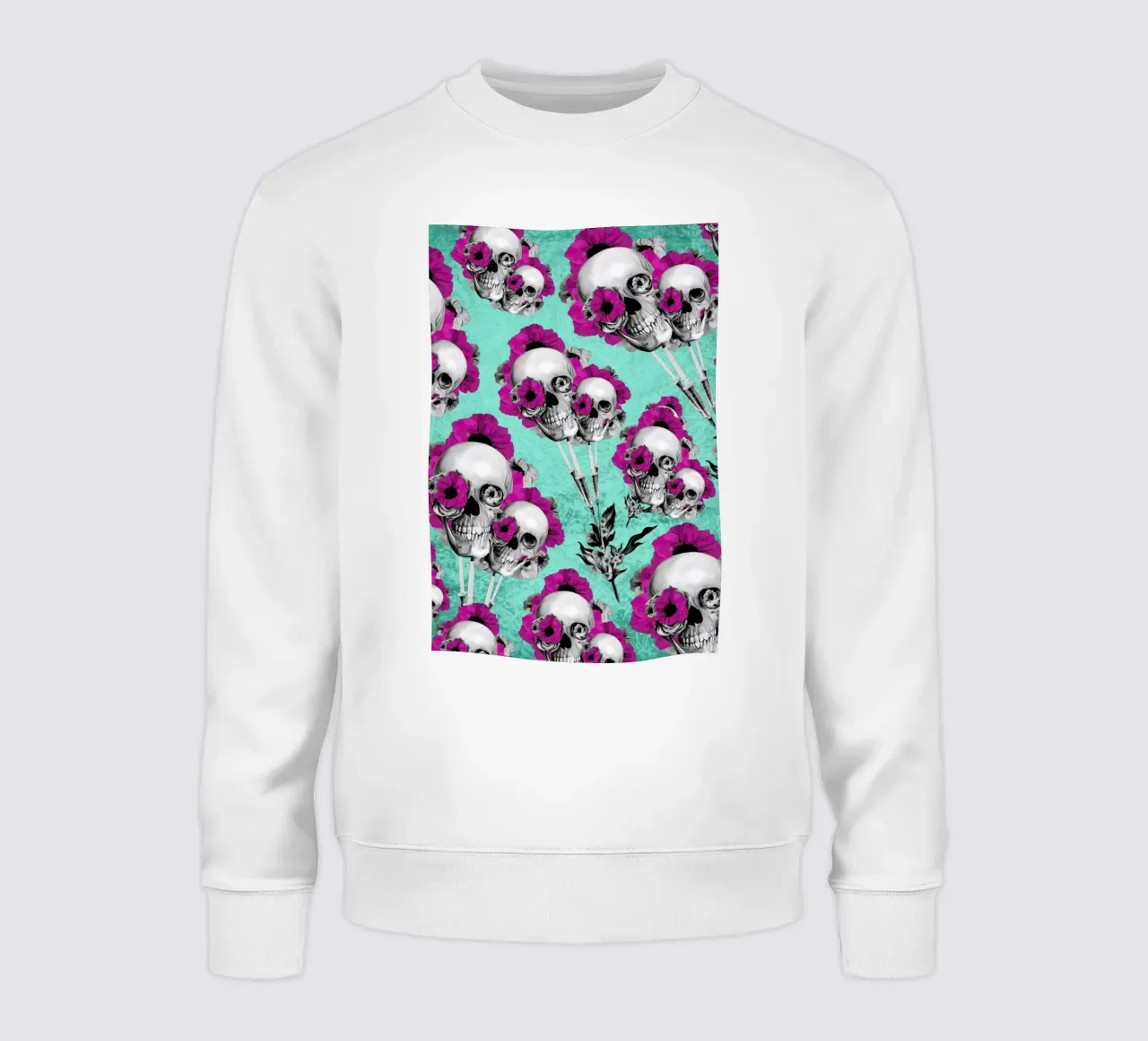 Skulls and Poppies Pattern felpa da Kristy Patterson