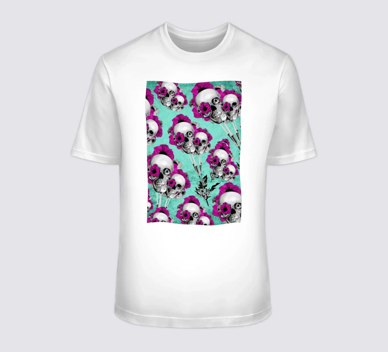 Skulls and Poppies Pattern t-shirt da Kristy Patterson